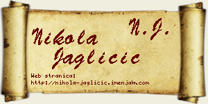 Nikola Jagličić vizit kartica